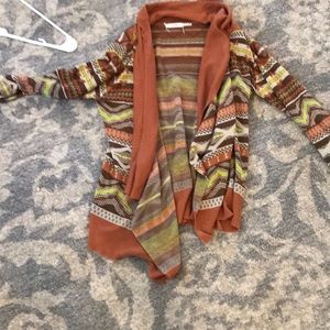 Aztec print cardigan
